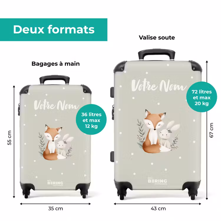 Valise avec nom -Amis de la Forêt à Pois — 7