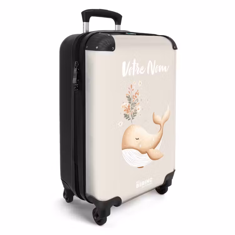 Valise avec nom -Baleine Fleurie — 3