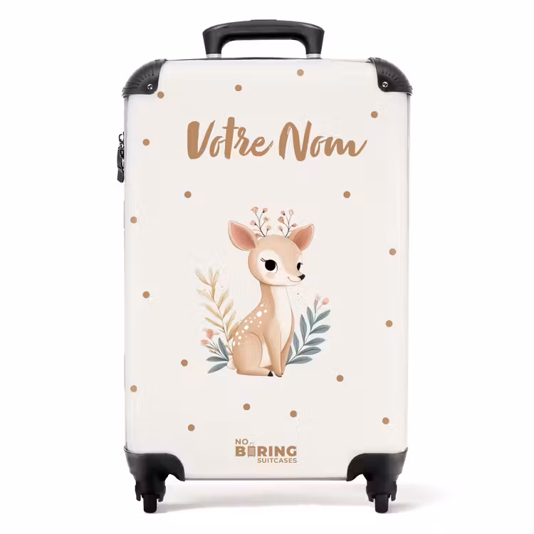 Valise avec nom -Bambi à Pois — 1