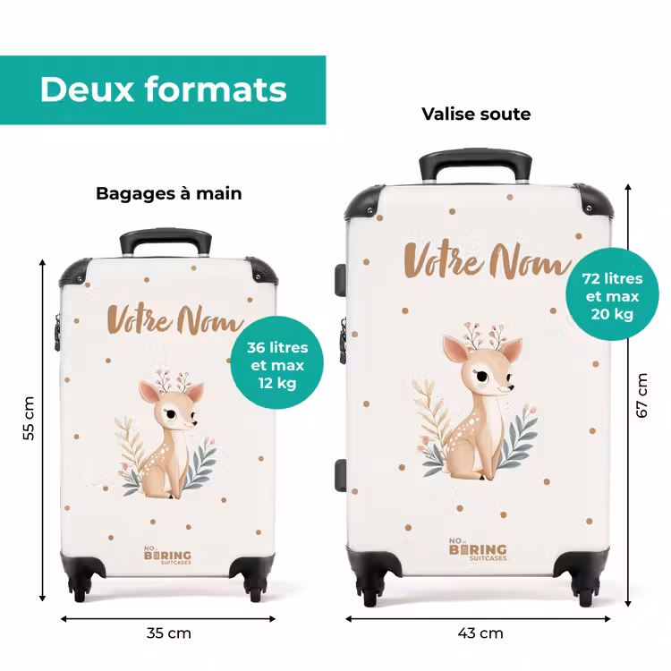 Valise avec nom -Bambi à Pois — 7