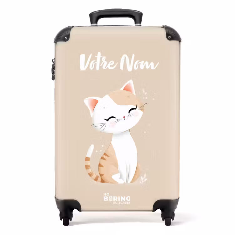 Valise avec nom -Chat Adorable — 1