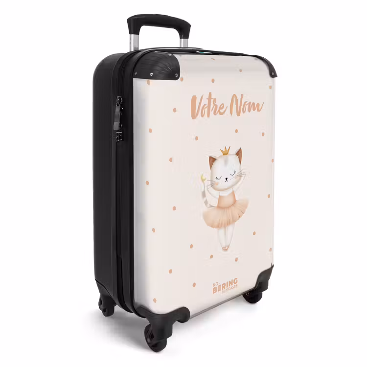 Valise avec nom -Chaton Ballet à Pois — 6