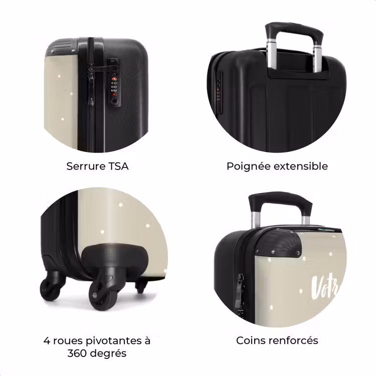 Valise avec nom -Licorne à Pois — 8