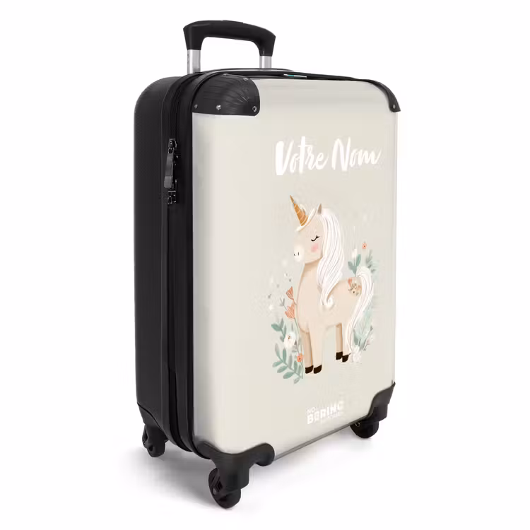 Valise avec nom -Licorne Fleurie — 2