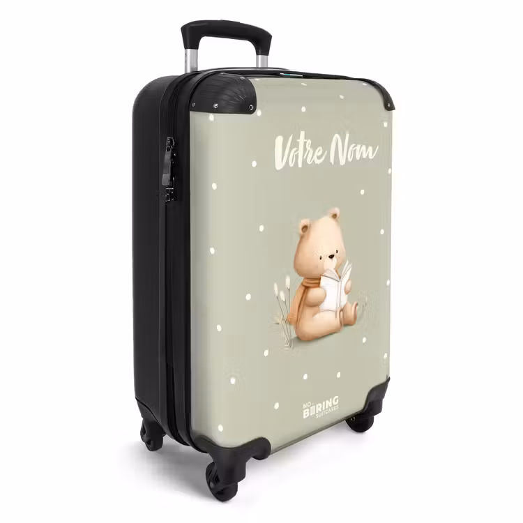 Valise avec nom -Livre et Ours à Pois — 4