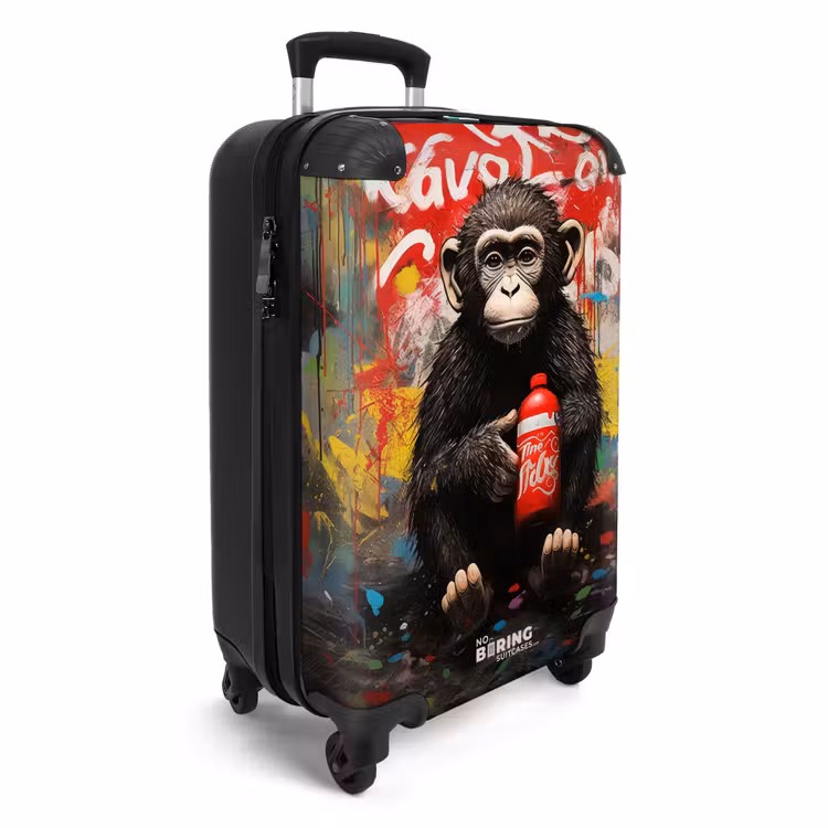 Valise - Chimpanzé devant un mur de graffitis — 2