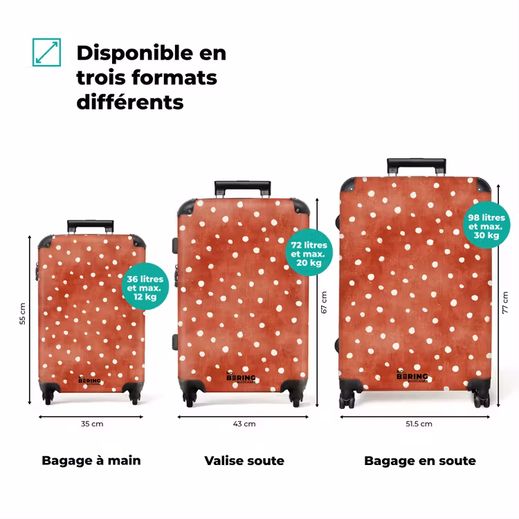 Valise - Motif à points rouge — 3