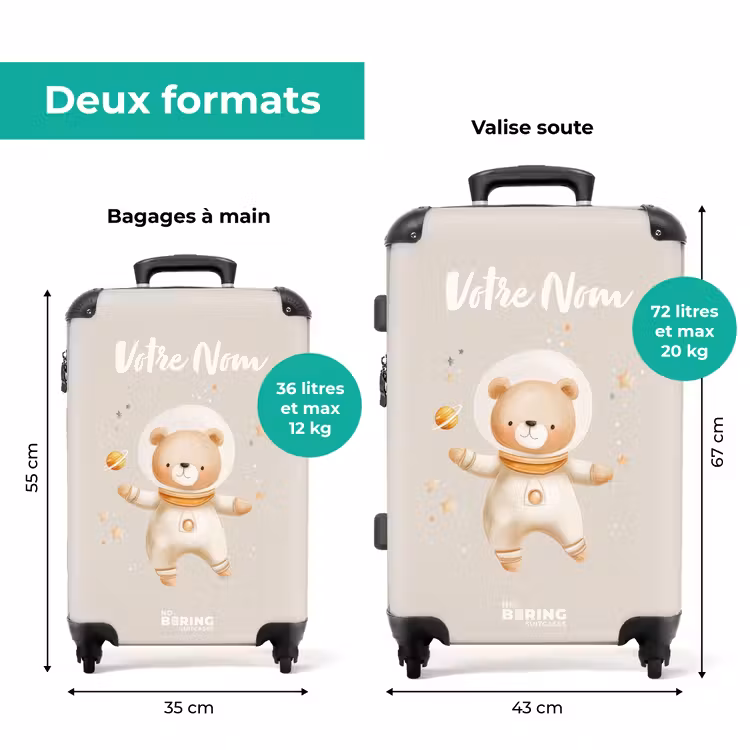 Valise avec nom -Ours Spatial — 7