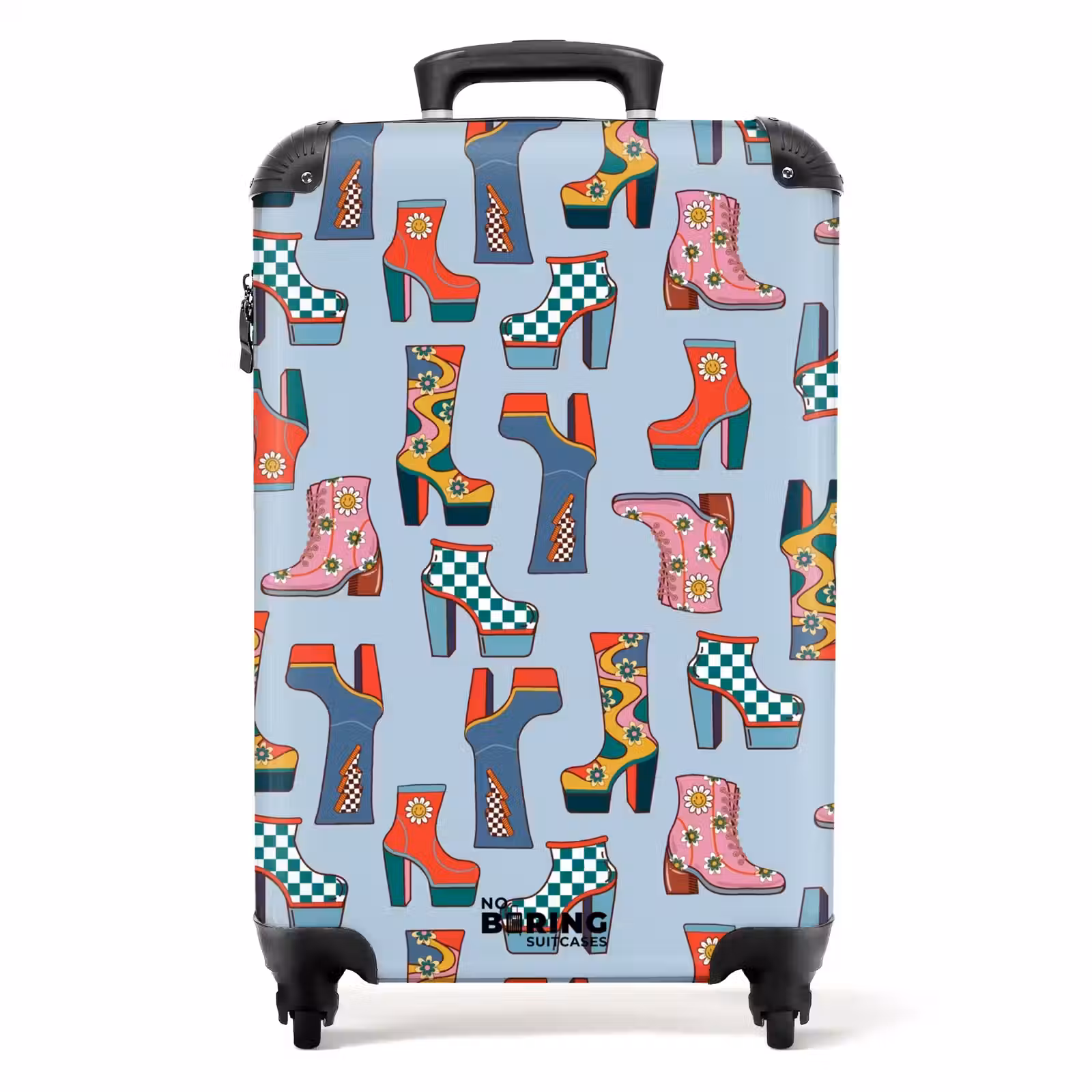 Valise - Retro disco 70s laarzen patroon kleurrijk — 1