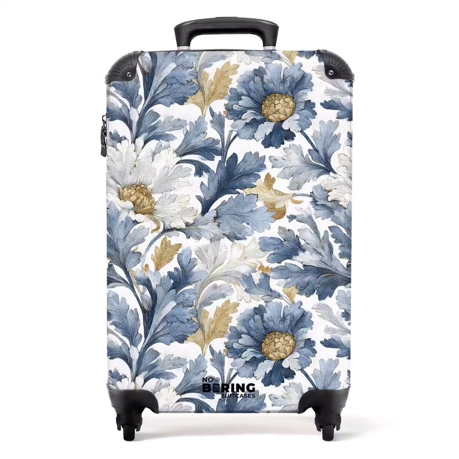 Valise - Motif floral baroque bleu — 1