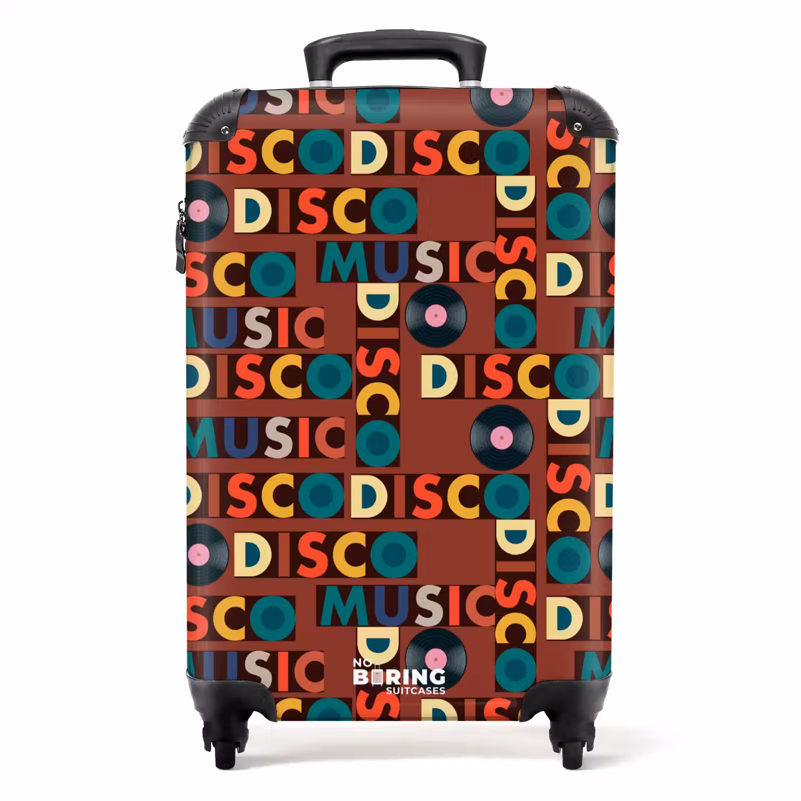 Valise - Retro disco 70s tekst patroon kleurrijk — 1
