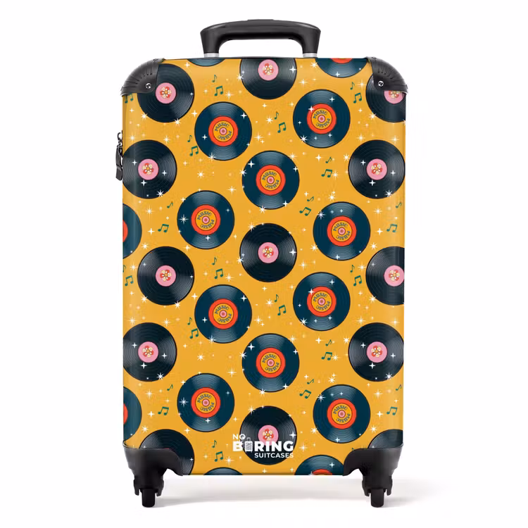 Valise - Retro disco platen patroon kleurrijk — 1