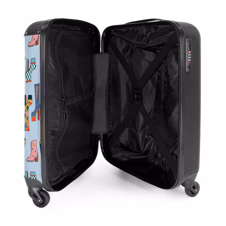 Valise - Retro disco 70s laarzen patroon kleurrijk — 5
