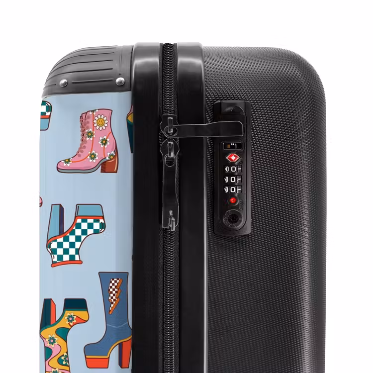Valise - Retro disco 70s laarzen patroon kleurrijk — 6