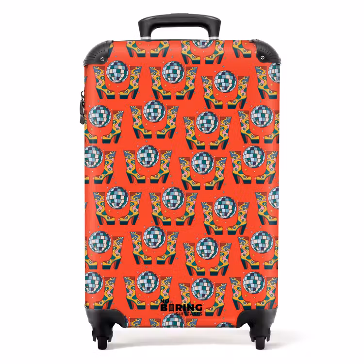 Valise - Retro disco laarzen patroon kleurrijk — 1