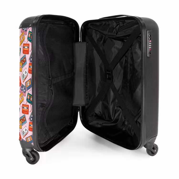Valise - Retro disco cassettes patroon kleurrijk — 5