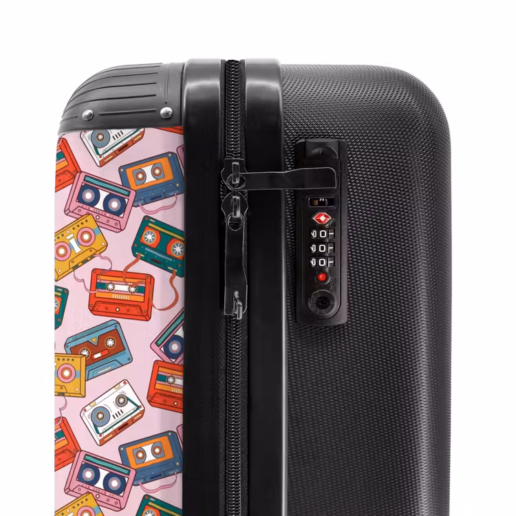 Valise - Retro disco cassettes patroon kleurrijk — 6