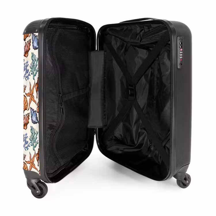 Valise - Corail avec impression d'étoiles de mer — 4