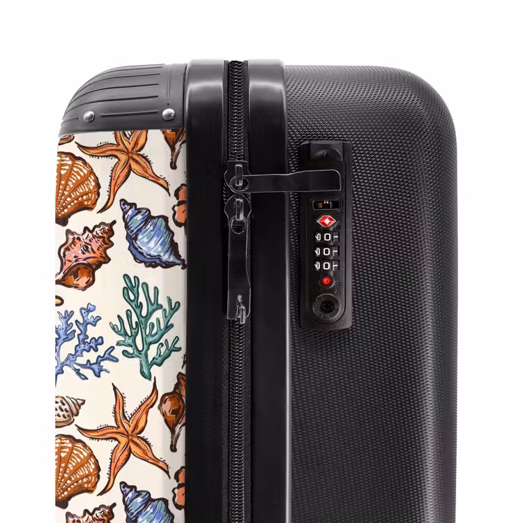 Valise - Corail avec impression d'étoiles de mer — 5
