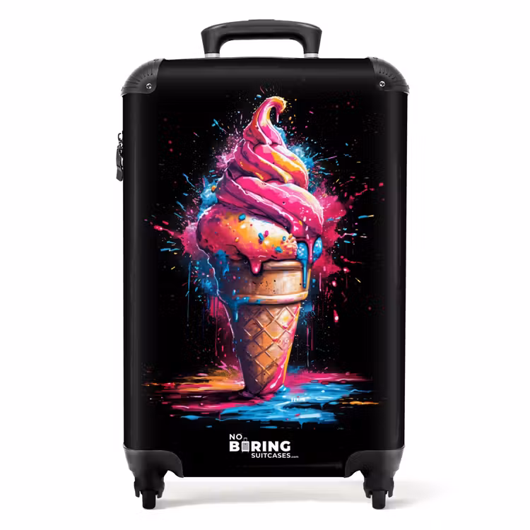 Valise - Cornet de glace avec de la peinture bleue et rose — 1