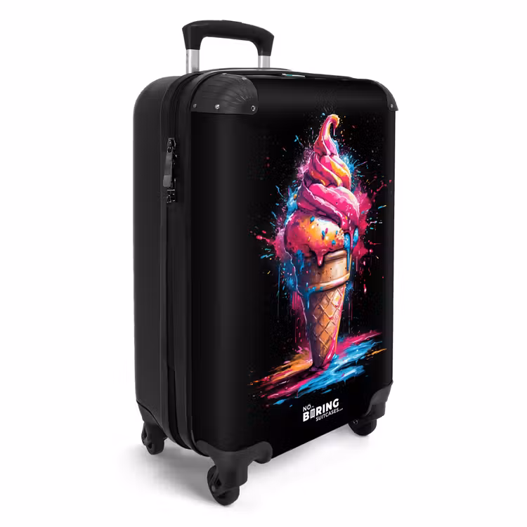 Valise - Cornet de glace avec de la peinture bleue et rose — 2