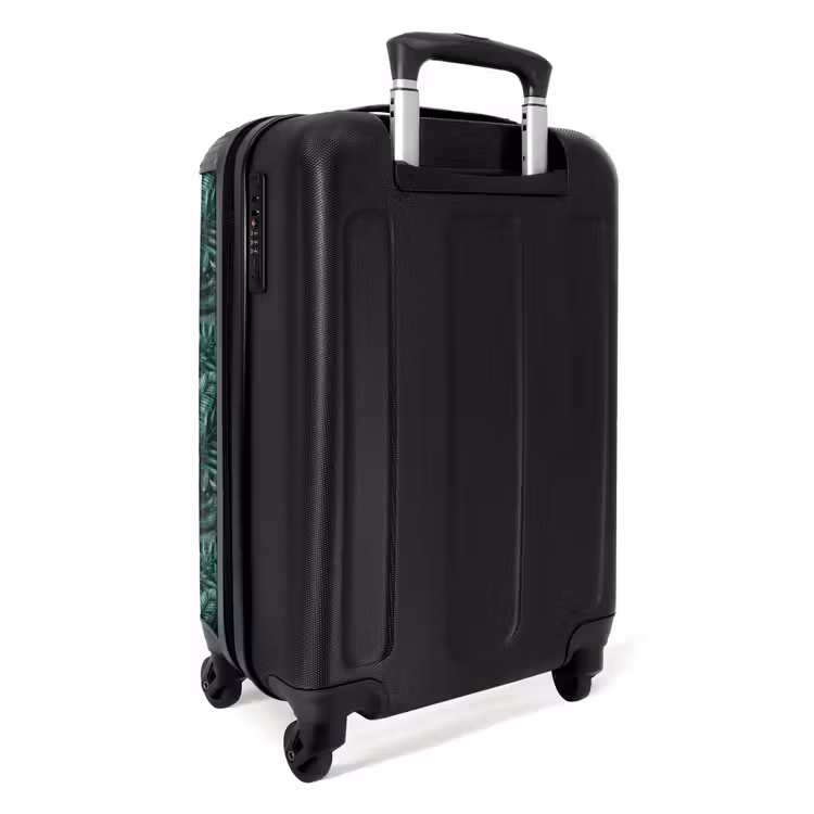 Valise - Feuilles de palmier monstera motif foncé — 3