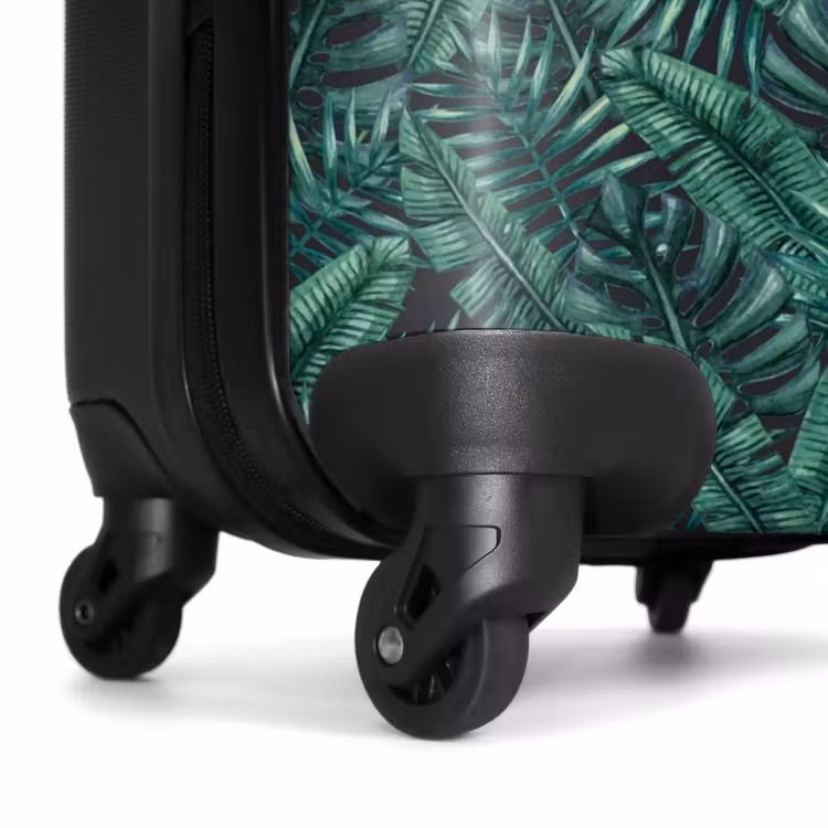 Valise - Feuilles de palmier monstera motif foncé — 6