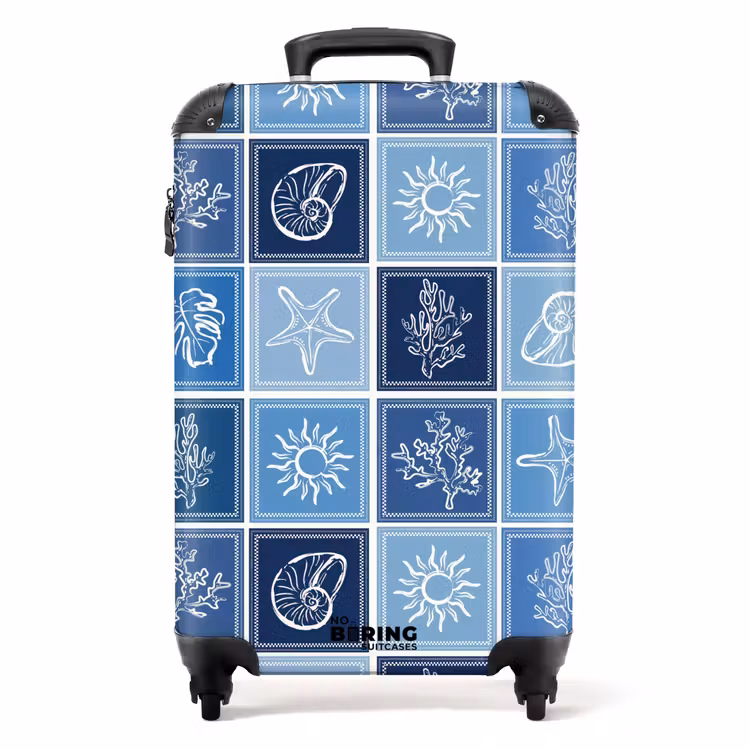 Valise - Imprimé d'été bleu — 1