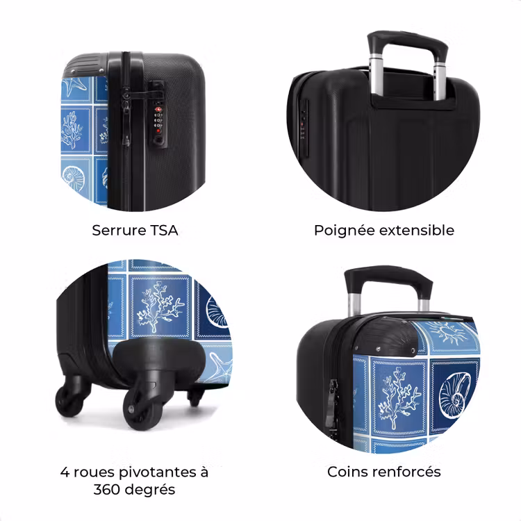 Valise - Imprimé d'été bleu — 7