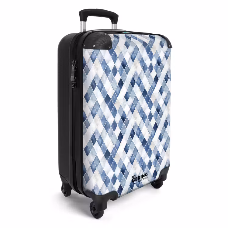 Valise - Motif à carreaux bleu — 2