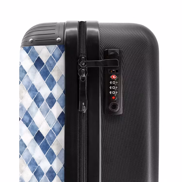 Valise - Motif à carreaux bleu — 6