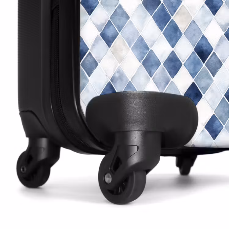 Valise - Motif à carreaux bleu — 7
