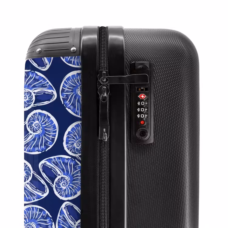 Valise - Motif de coquillage bleu — 6