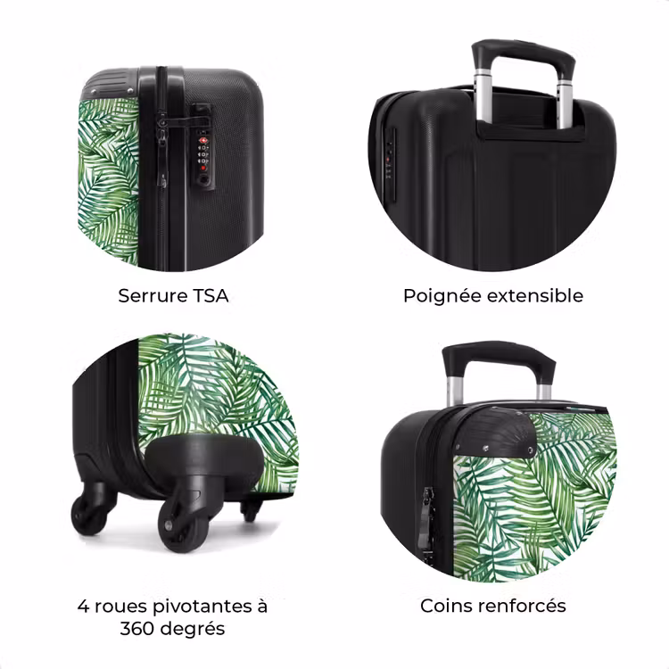 Valise - Motif de feuilles de palmier coloré — 7