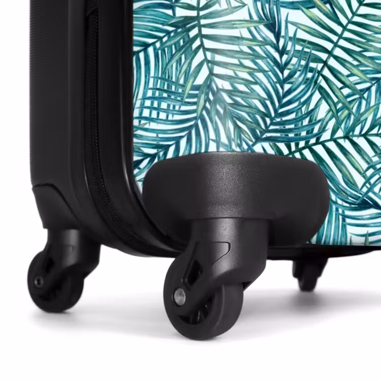 Valise - Motif de feuilles de palmier colorées en bleu — 6