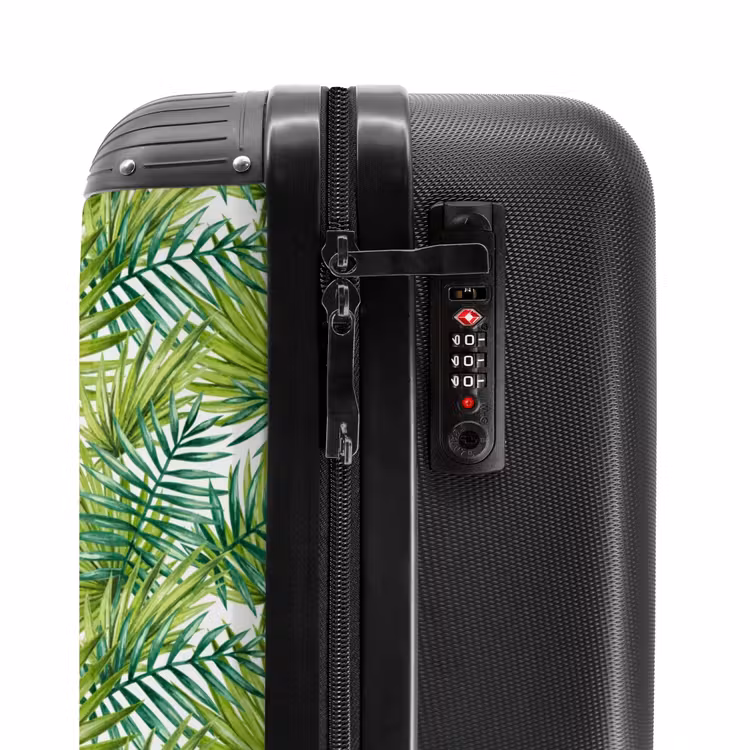 Valise - Motif de feuilles de palmier vert clair — 5