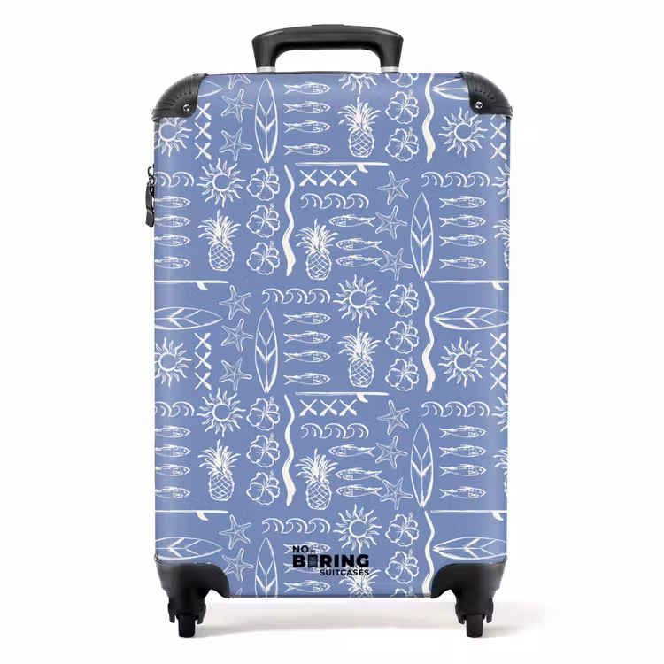 Valise - Motif de surf bleu — 1