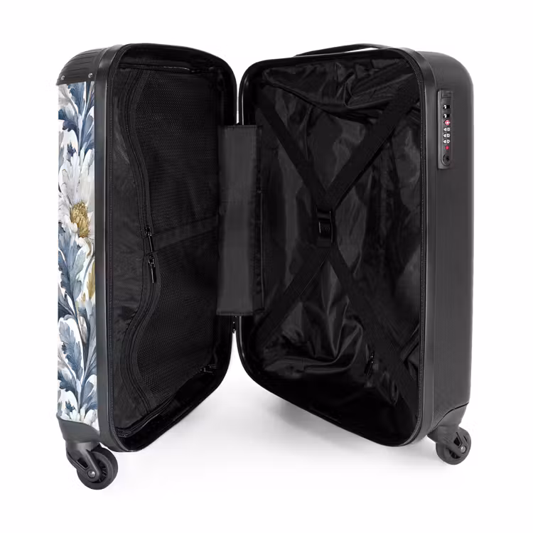 Valise - Motif floral baroque bleu — 5