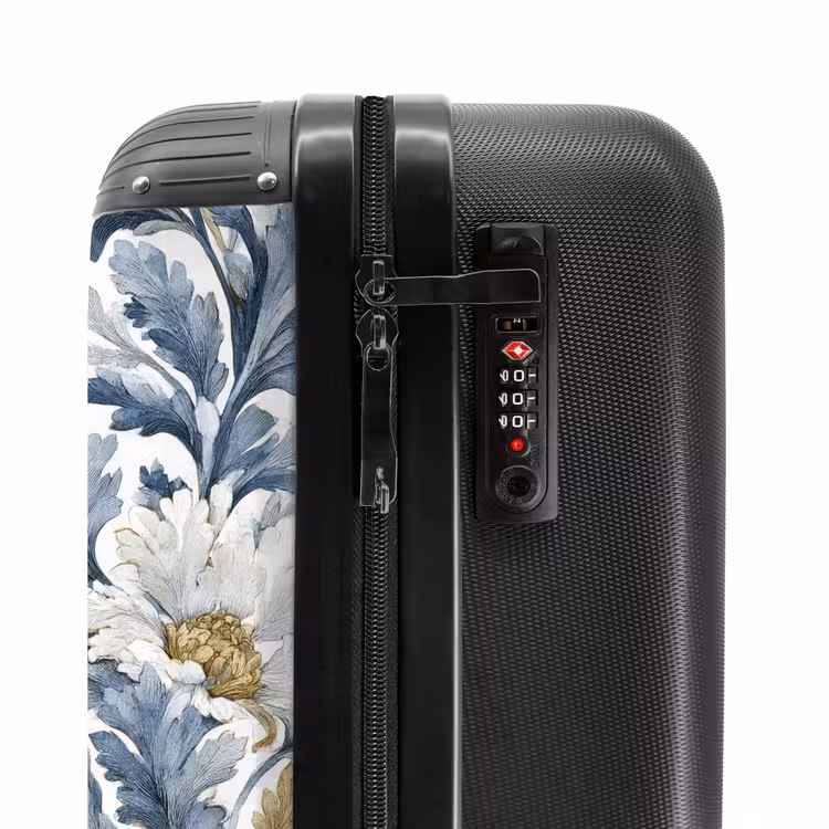 Valise - Motif floral baroque bleu — 6