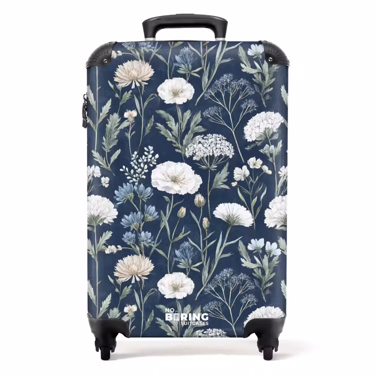 Valise - Motif floral bleu — 1