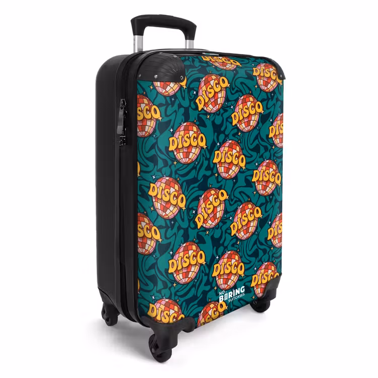 Valise - Retro disco wave bal patroon kleurrijk — 2
