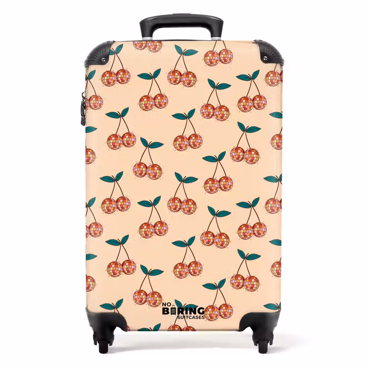 Valise - Retro disco kersen patroon kleurrijk — 1