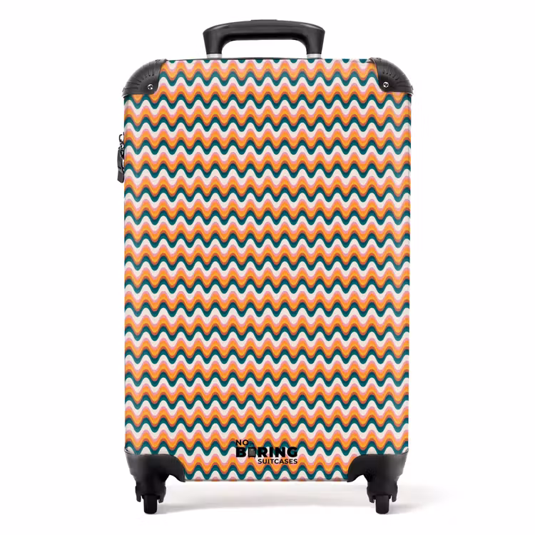 Valise - Retro disco wave patroon kleurrijk — 1