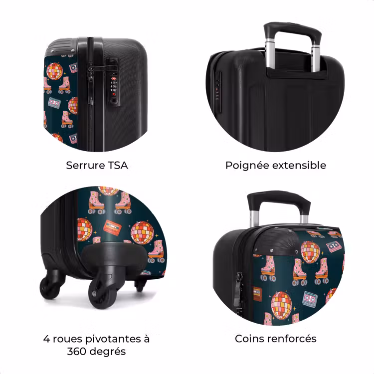 Valise - Retro disco 70s patroon kleurrijk — 8
