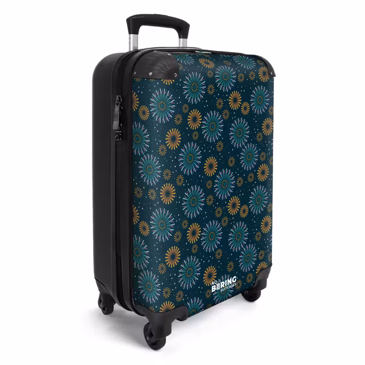 Valise - Retro disco 70s vuurwerk patroon kleurrijk — 2