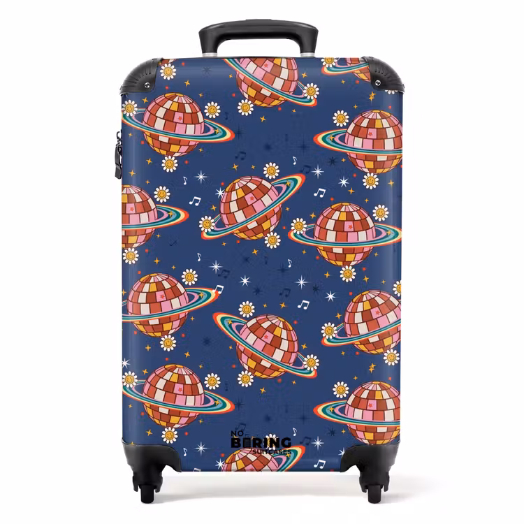 Valise - Retro disco regenbogen patroon kleurrijk — 1