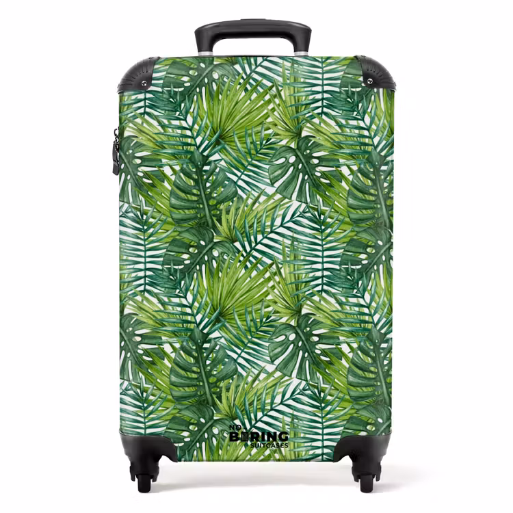 Valise - Palmier à feuilles variées à motifs verts — 1