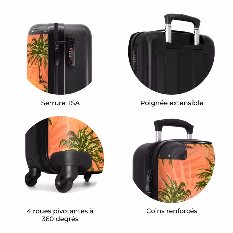 Valise - Palmiers sur fond lumineux. — 7