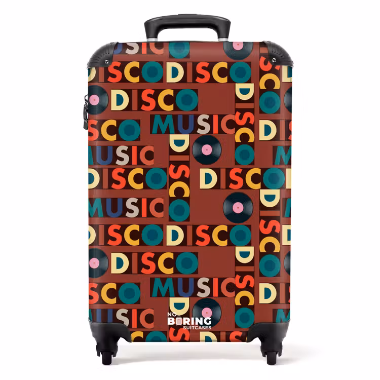 Valise - Retro disco 70s tekst patroon kleurrijk — 1