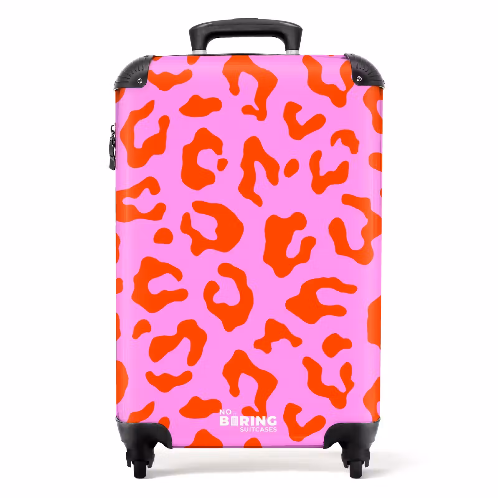 Valise - Impression de panthère en rouge sur fond rose — 1